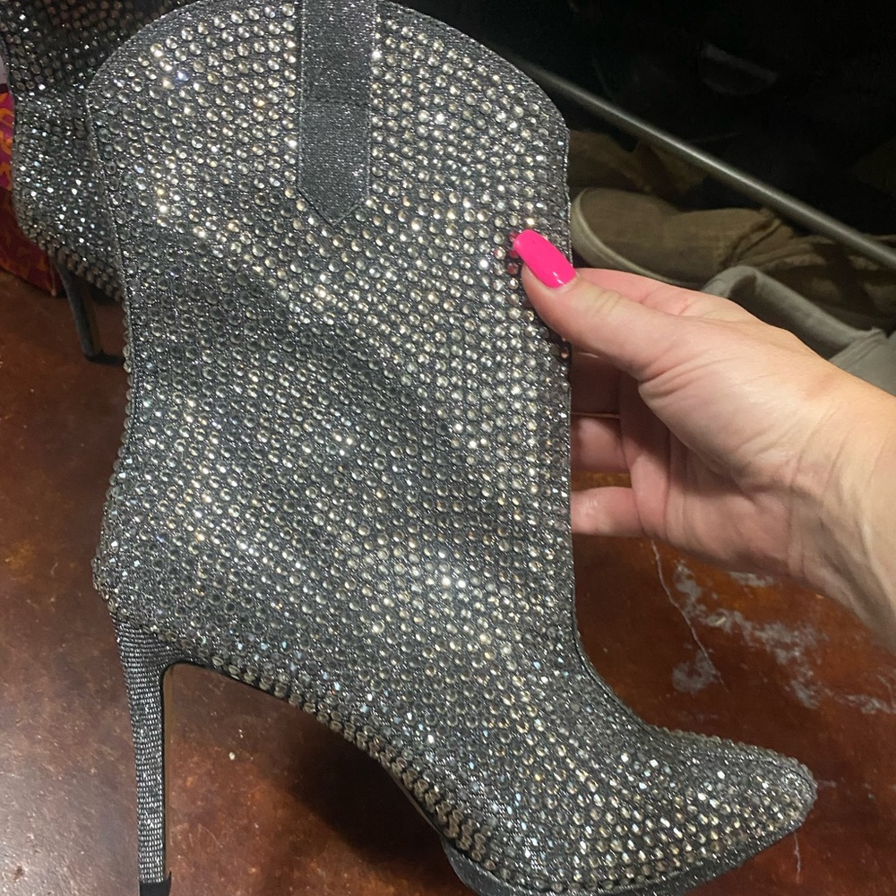 Jessica Simpson rhinestone booties